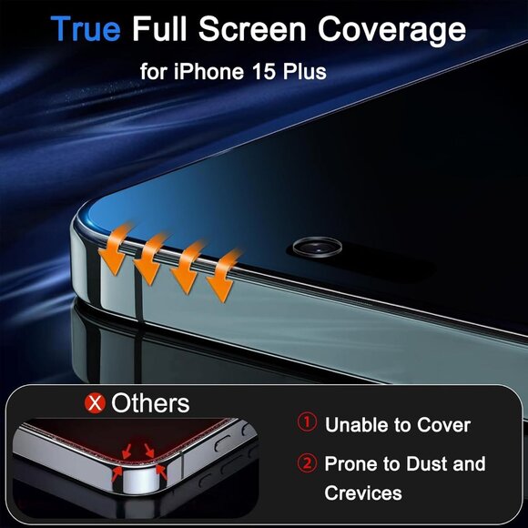 iPhone 15 Plus Screen Protectors & Tempered Glass Lens Protectors for Apple 6.7 - Picture 6 of 9
